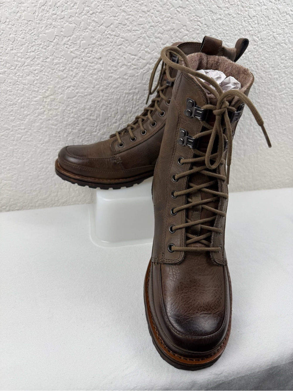 Sorel | Leather Moc Toe Lace-Up Boots Brown | Men's 9.5 - Picture 12 of 14
